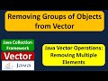 Removing Groups of Objects from Vector | Java Collection Framework
