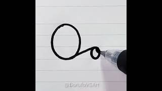 Letter O in Cursive Handwriting | Indonesian Cursive Writing Style