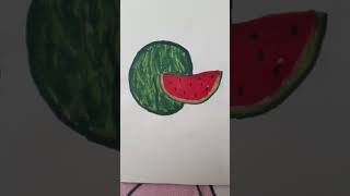 Narysowałam arbuza😄🍉 #art #rysowanie #watermelon #harrystyles #arbuz #owoce #fruits