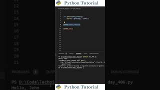 Optional Function Parameters In Python | Python Tutorial