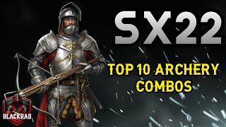 Sx22 WITHOUT AND WHITH SKINS TOP 10 ARCHERY COMBOS - Rise of Castles Ice and Fire