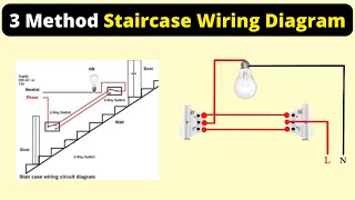 3 Method Staircase Wiring Diagram || Two way switch wiring diagram || House wiring