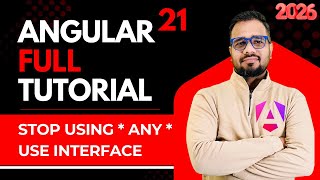 Angular 21 Tutorial in Hindi #57 | API Interface - Any vs Interface
