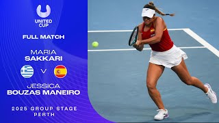 Maria Sakkari v Jessica Bouzas Maneiro Full Match | United Cup 2025 Group C