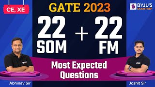 Strength of Materials (SOM) & Fluid Mechanics Expected Questions | GATE 2023 Engg. Science (XE) & CE