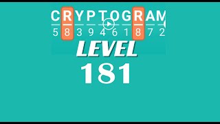 Cryptogram Level 181 Answers ✅ | Go Answer