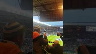 Celtic fans singing walk on before playing PSG in the Champions League.