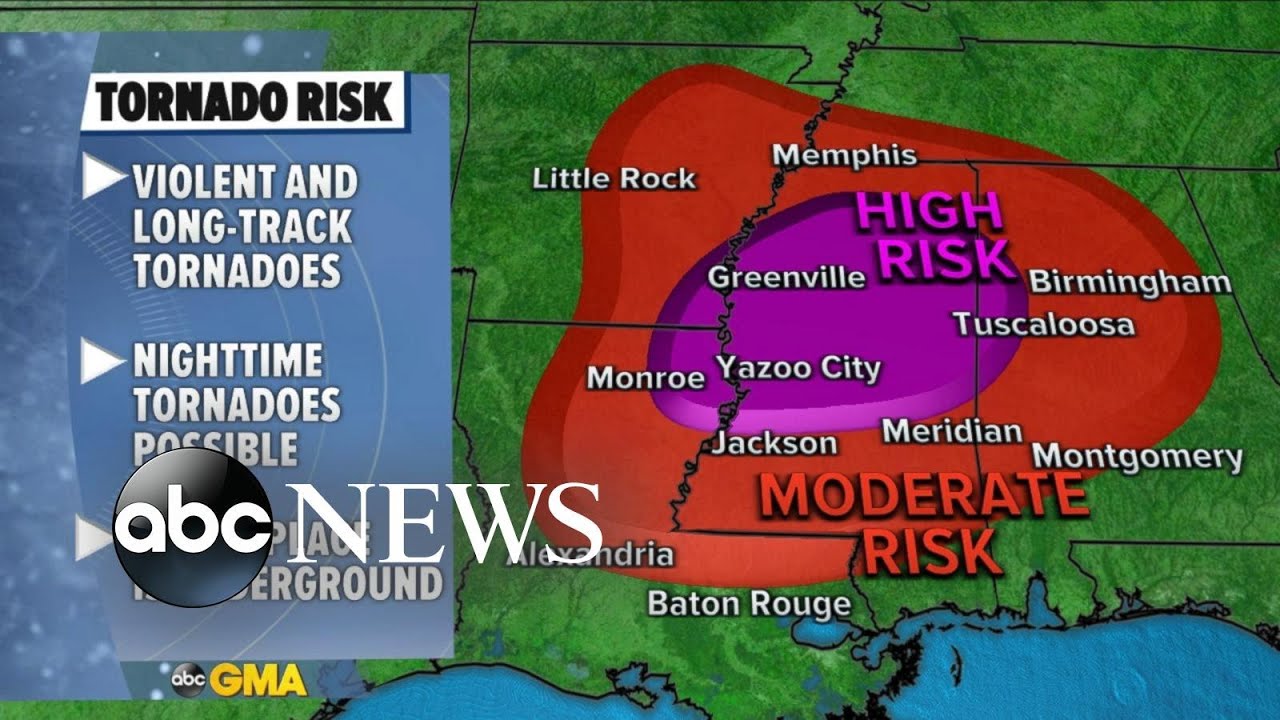 Major Tornado Outbreak Possible In The Southern US L GMA - YouTube