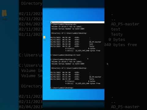 Deleting a Directory in the Command Prompt