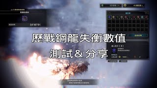 ［MHWI］歷戰鋼龍「失衡數值」測試＆分享［魔物獵人世界冰原］