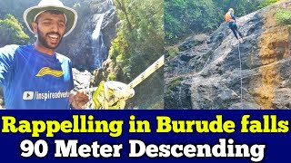 Rappelling in Burude falls | 90 meter Rappelling | Waterfall descending | #inspireadventures