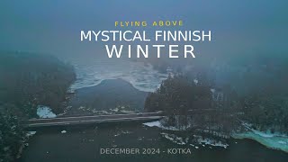 Flying over Finland: Kotka Langinkoski, December 2024 [4K] #slowtv