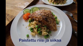 Paistettua riisiä ja siikaa