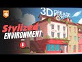 3D Environment Design Process | Blender Grease Pencil & Toon-Shaded  | PolyStellar