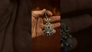 Small Size Victorian style Oxidized Maang Tikka with Colorful Beads #maangtikka