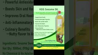 மரச்செக்கு | நல்லெண்ணெயின் நன்மைகள் (எள்ளு)| Health Benefits of Sesame Oil | Cold Pressed | KGS Oils