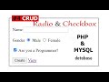 Checkbox & Radio CRUD  using PHP  &  MySQL Database  -  #4 Delete