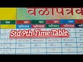 std 9th time table 2023 24 school time table इयत्ता नववी वेळापत्रक तासिका वाटप सर्व विषय 2023 24