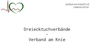 Dreiecktuchverband am Knie