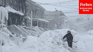 Major Blizzard Blankets Jersey City, New Jersey, In Over A Foot Of Snow