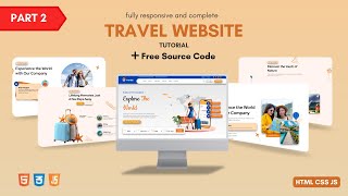 Complete Responsive Travel Website Using HTML CSS JavaScript | Free Source Code