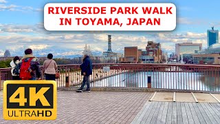 Walk in riverside park Toyama, Japan 20min (2023)