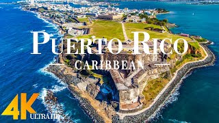 FLYING OVER PUERTO RICO (4K UHD) - Relaxing Music Along With Beautiful Nature s