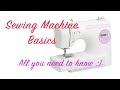 Sewing machine Basics - how to use a sewing machine for begginers