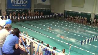 Wheaton College Men's Swimming 200-yard Freestyle Win vs. Babson College - February 5, 2022