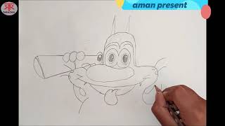 Very Easy ! How to turn words OGGY into a Cartoon II How to Draw Oggy with bottle II Rudrax Twins