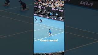 Great tennis at Rod Laver Arena tonight! Djokovic vs Dimitrov! #australianopen2023 #澳网