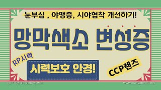 망막색소변성증 CCP렌즈 눈부심, 야맹증 시력보호대책