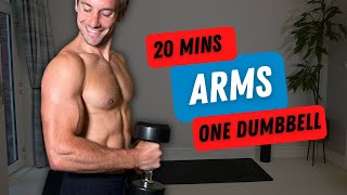 20 MIN ARMS WORKOUT | One Dumbbell ONLY! (Biceps & Triceps Killer!)