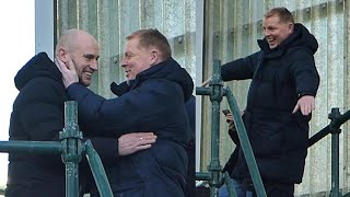 Hibs 2 Celtic 1 Aeroplane Lennon congratulates David Gray (22/02/25)