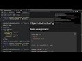 Object Destructuring - Destructuring Assignment - JavaScript.