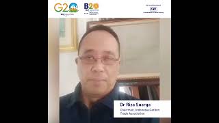 Dr. Riza Suarga, Chairman - Indonesia Carbon Trade Association on B20 India 2023