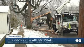 Updated power outage numbers in Virginia