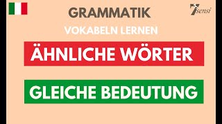 Italienisch lernen | Vokabeln lernen #1 | Ähnliche Wörter im Deutschen und Italienischen