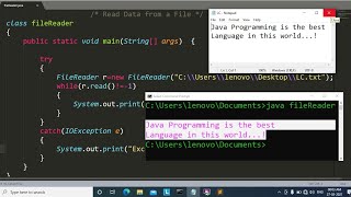 java program to read a text from file | Learn Coding