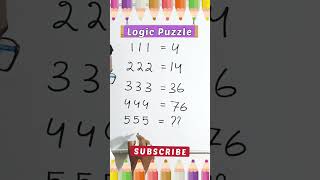 Logic Puzzle | math puzzle 🧩 #shorts #puzzle #mathsshorts #trending #ytshorts #viralvideo