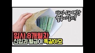 (※고민사연) 입사 8개월차 신입과 연봉이 똑같아요. 원래 이런건가요?