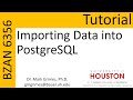 Tutorial - Importing data into PostgreSQL