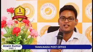 State 1st Rank in Tamilnadu Post Office Exam | TNPSC Coaching Centre in Chennai