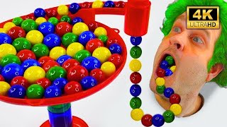 Marble Run ASMR Race ☆ HABA Slope \u0026 Dump Truck Excavator Ambulance Forklift Garbage Truck Tractors