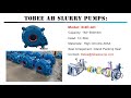 Tobee equivalent 6/4D AH Ash Slurry Pumps