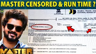 MASTER Full Movie - Censor Certificate & Run Time Revealed ? | Master Trailer | Thalapathy Vijay