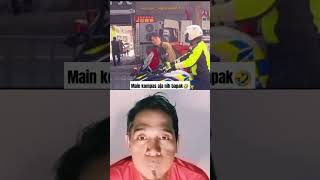 funny video reactions‼️terjepit di antara 2 petugas #shorts #meme #funny #youtubeshorts #viral