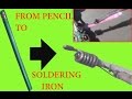 How to make a soldering iron from Pencil Very easy How to make a soldering iron from Pencil Very easy