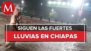 Continúa alerta amarilla por fuertes lluvias en Chiapas