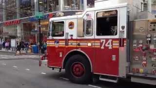 FDNY ENGINE 54, 40, 74, TOWER LADDER 35, LADDER 4 \u0026 BATTALION 11 RESPONDING TO TRACK FIRE.